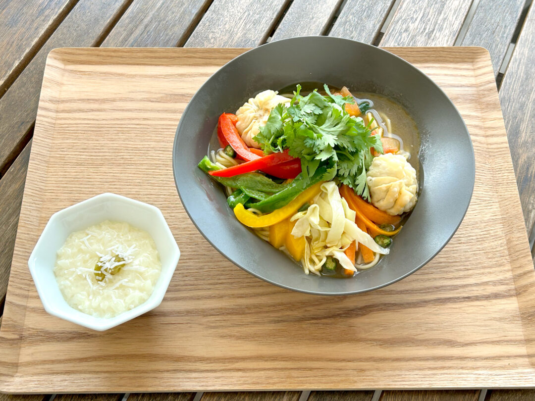 期間限定！ネパール風たっぷり野菜のスパイシースープスパゲッティ