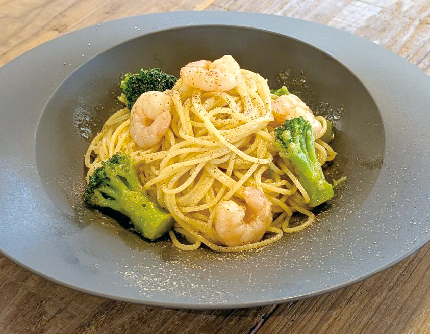海老とブロッコリーの柚子胡椒和風パスタ